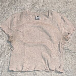 TNA Light Pink Ribbed Tee